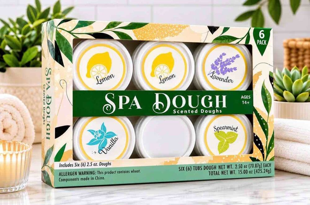 Spa Dough Scented Doughs Set of 6 Aromatherapy Creative Kids New In Box